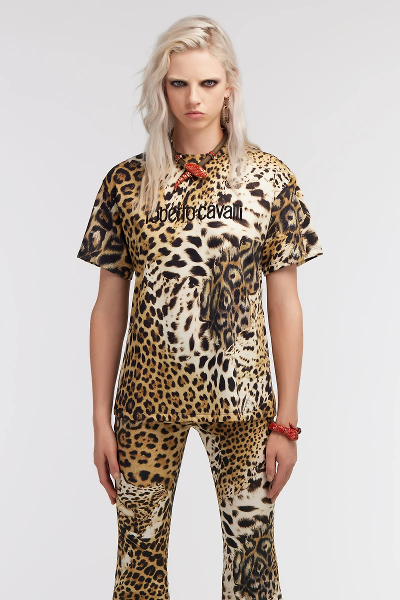 T-shirt with Jaguar Skin print