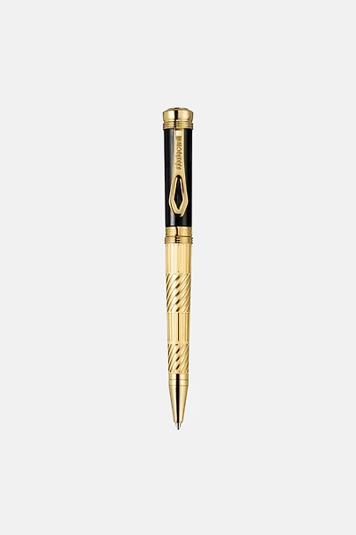 Roberto Cavalli Ballpoint Pen, Gold Color & Black Lacquer