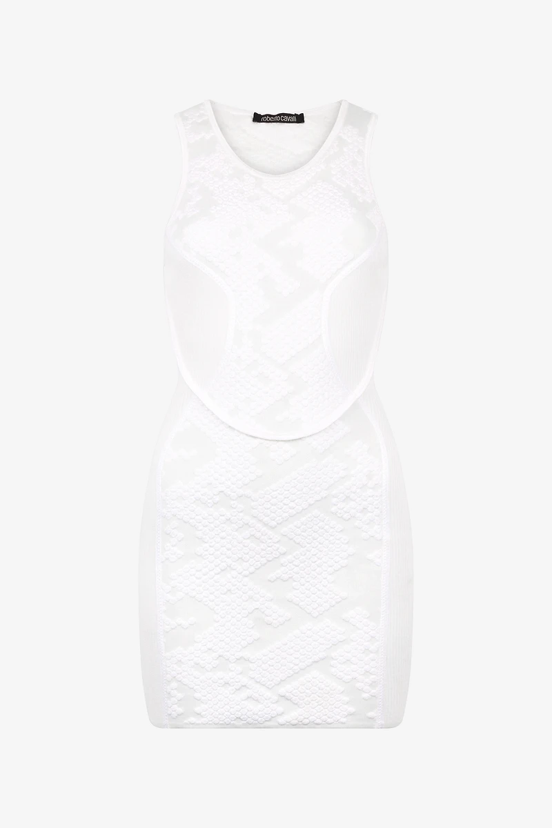 Dress with Wall Print