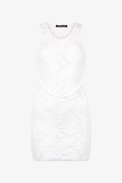 Dress with Wall Print