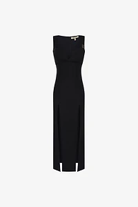 Midi dress with slits