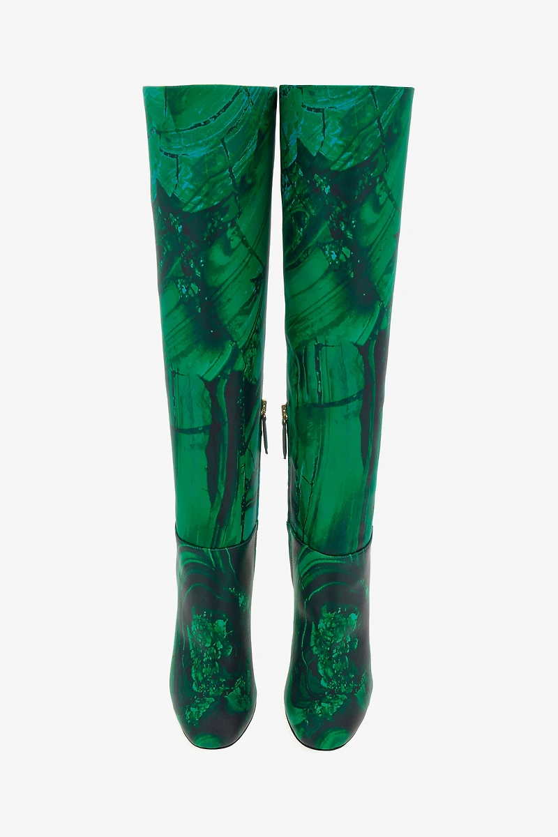 Malachite Print Boots