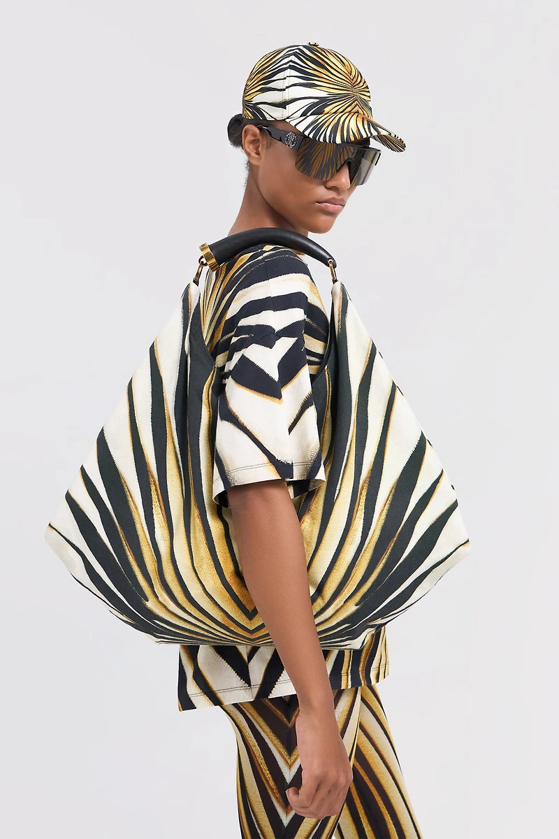 Ray Of Gold Print Shoulder Bag
