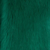 Faux fur coat with high collar