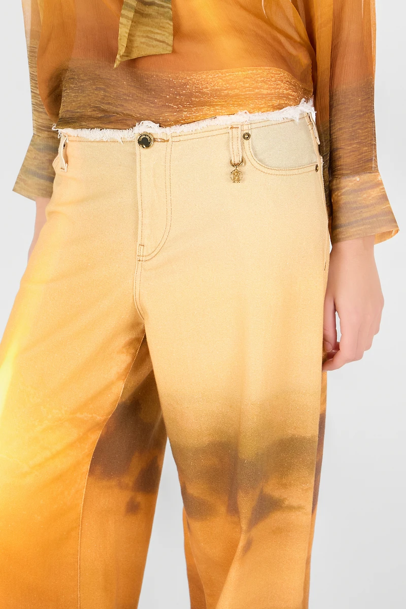 Sunset Print Denim