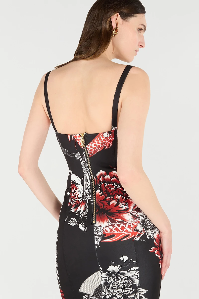Midi Dress With Dragon