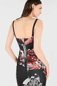 Midi Dress With Dragon