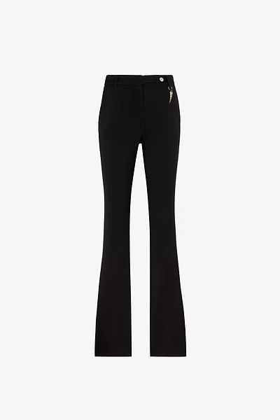 High-waist bootcut trousers
