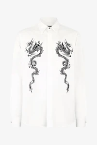 Cotton Shirt With Dragons