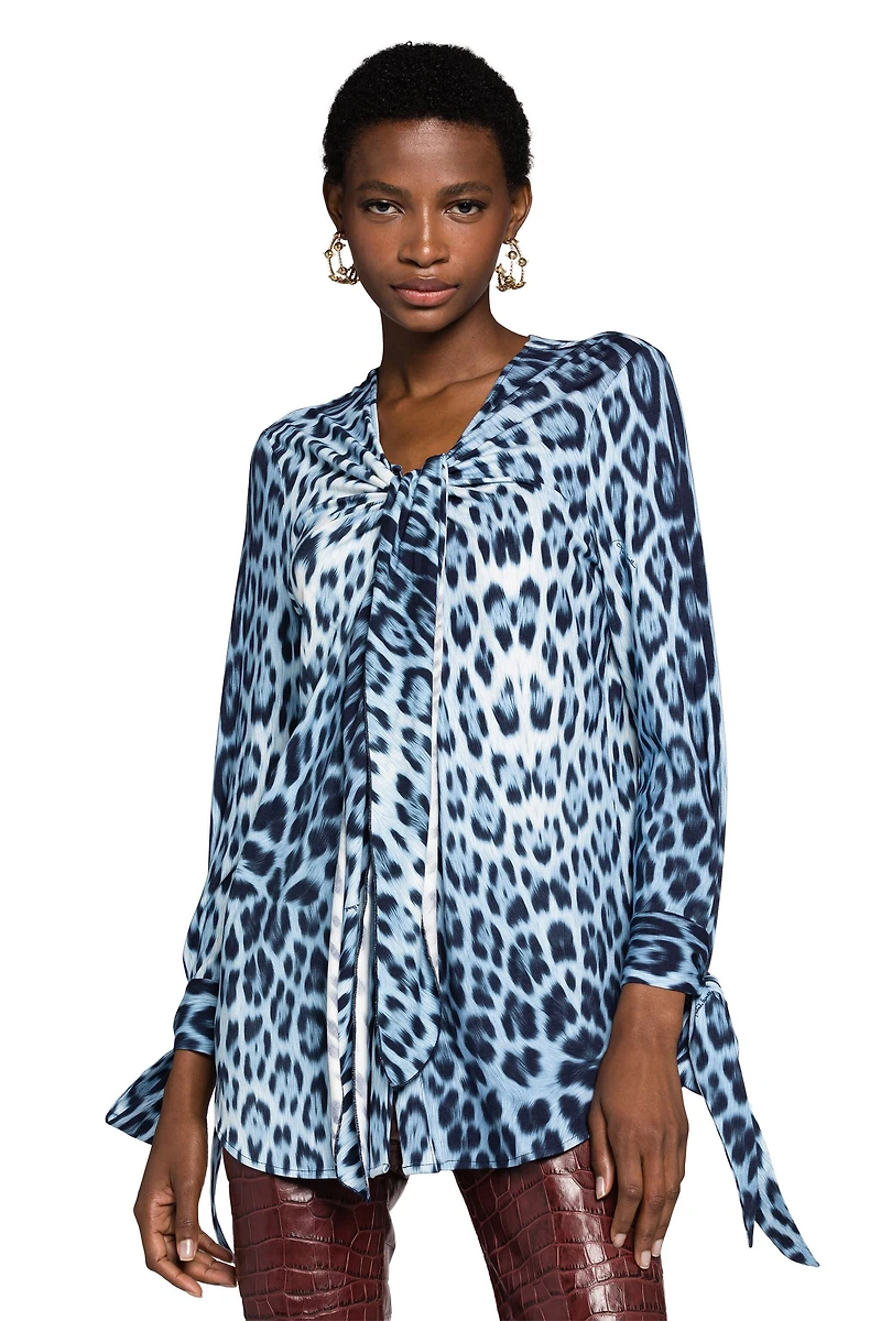 Blue Leopard Shirt