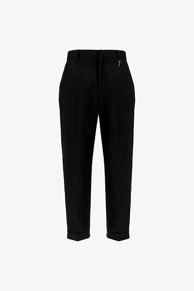 Tailored slim pants with fang