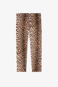 Jaguar-Print Cotton Leggings