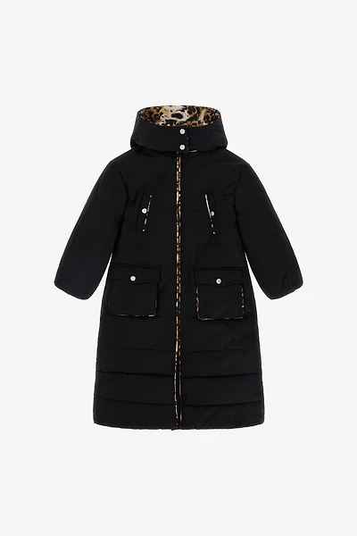 Animal Print Puffer Coat