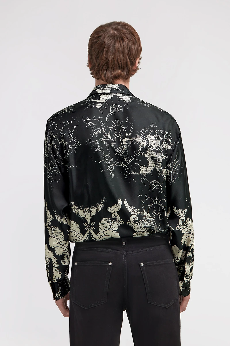 Broccato Print Silk Shirt