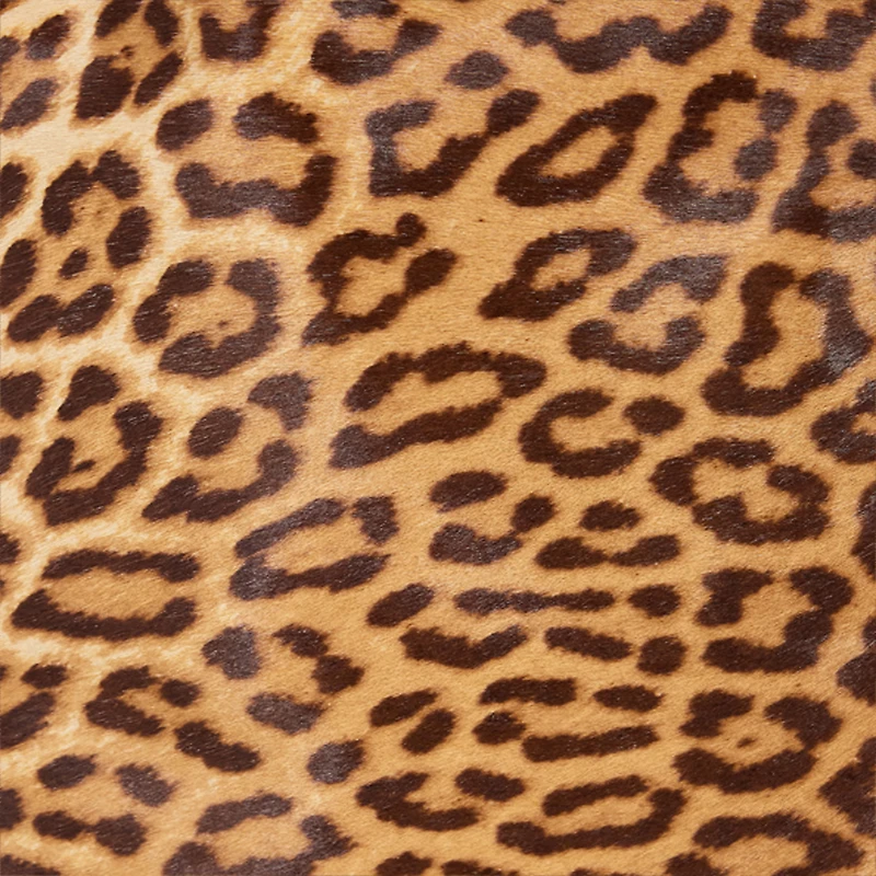 Leather Miniskirt With Leopard Skin Print