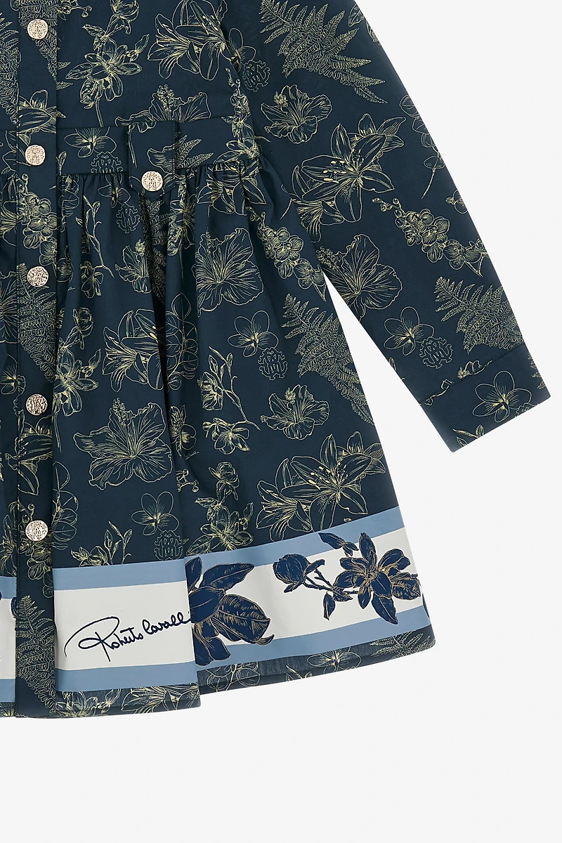 Shirt Dress With Floral Dance Print