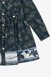 Shirt Dress With Floral Dance Print