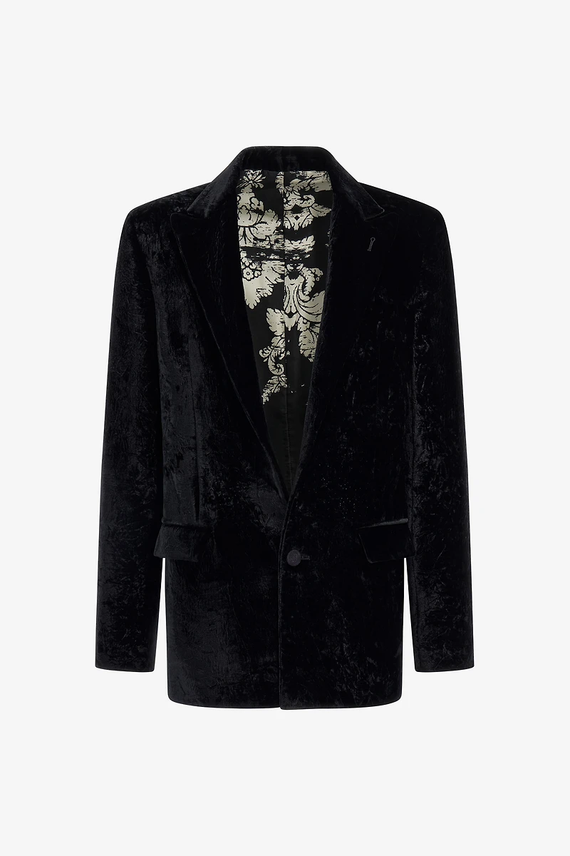 Blazer with Broccato Print