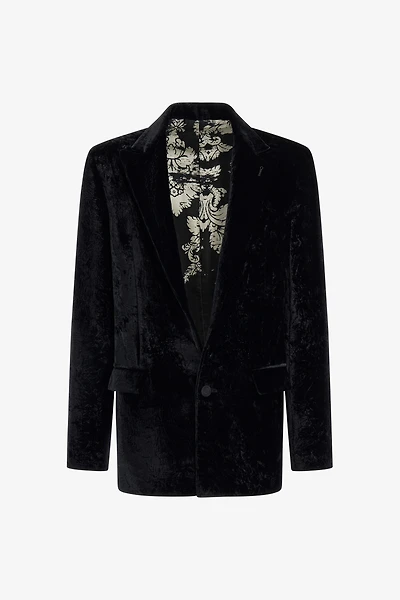 Blazer with Broccato Print