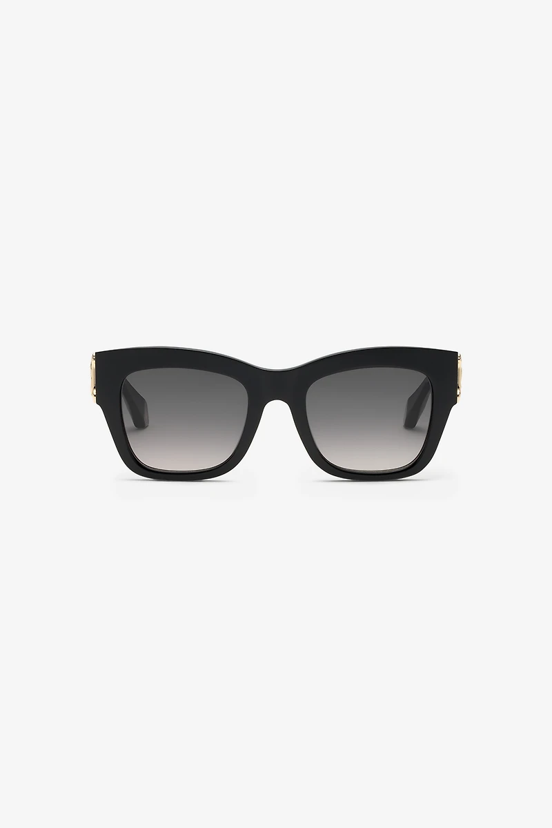 Metal and acetate combination sunglasses