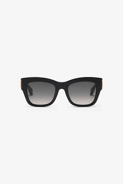 Metal and acetate combination sunglasses