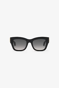 Metal and acetate combination sunglasses