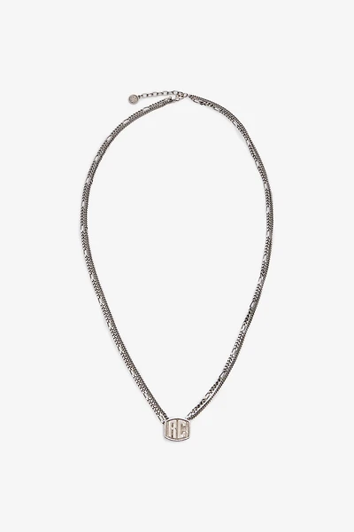 Necklace With Double Chain And RC Monogram