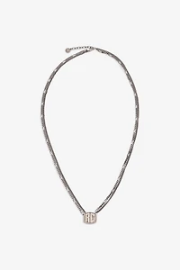 Necklace With Double Chain And RC Monogram