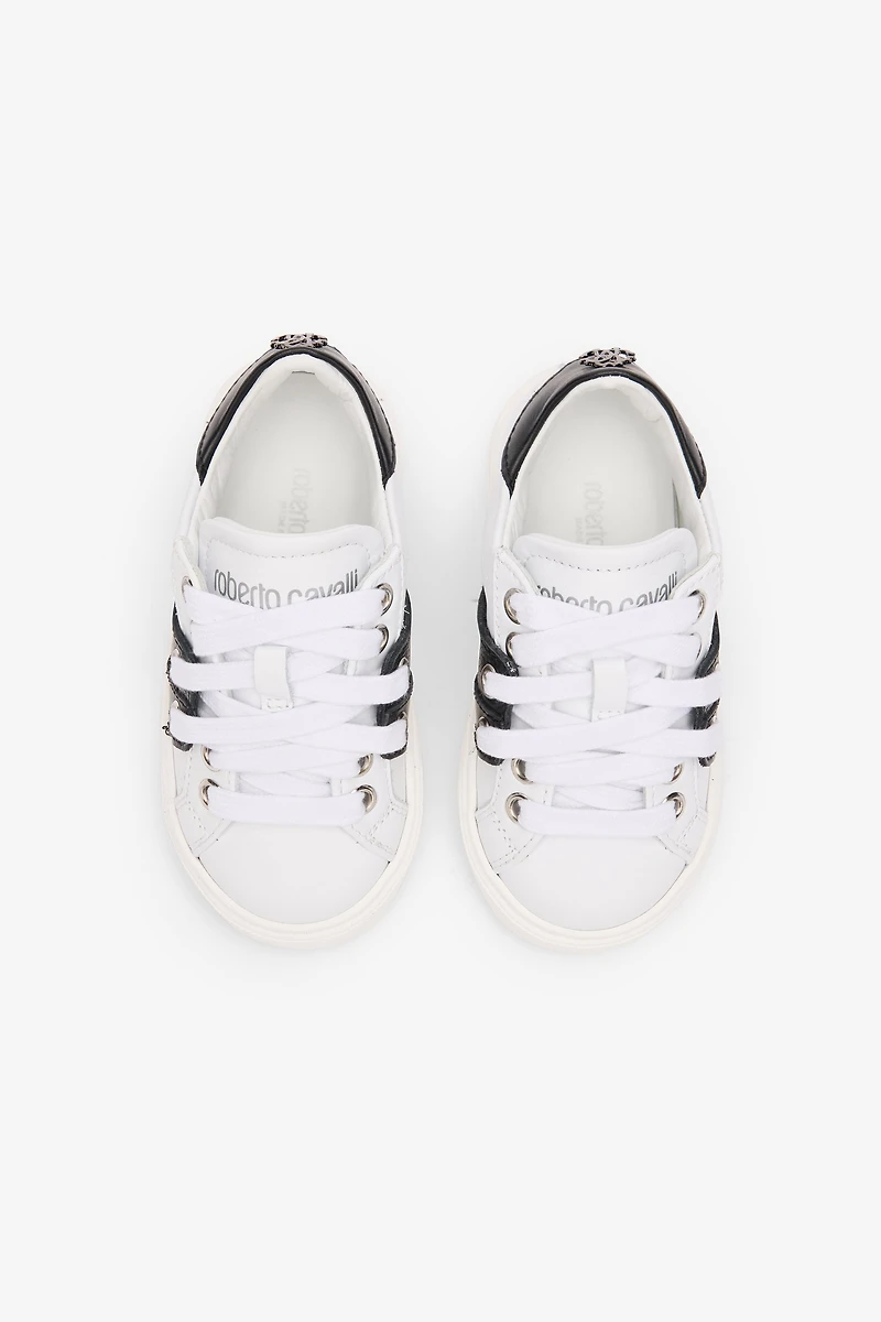 Leather Sneakers With Contrasting Inserts