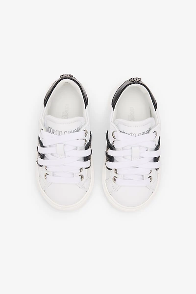Leather Sneakers With Contrasting Inserts
