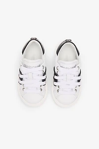 Leather Sneakers With Contrasting Inserts