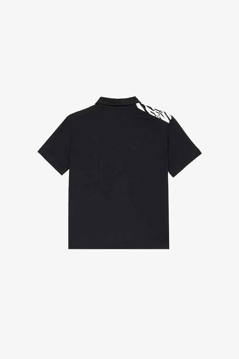 Tiger Skin Polo-Shirt With RC Monogram And Logo
