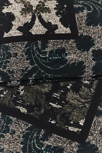 Silk Scarf with Brocade Print