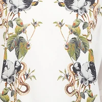 T-Shirt With Roses And Snakes