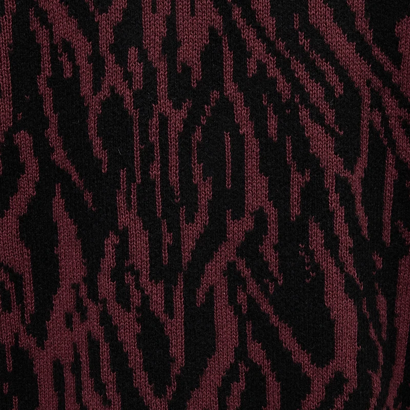 Animalier Print Wool Blend Cardigan