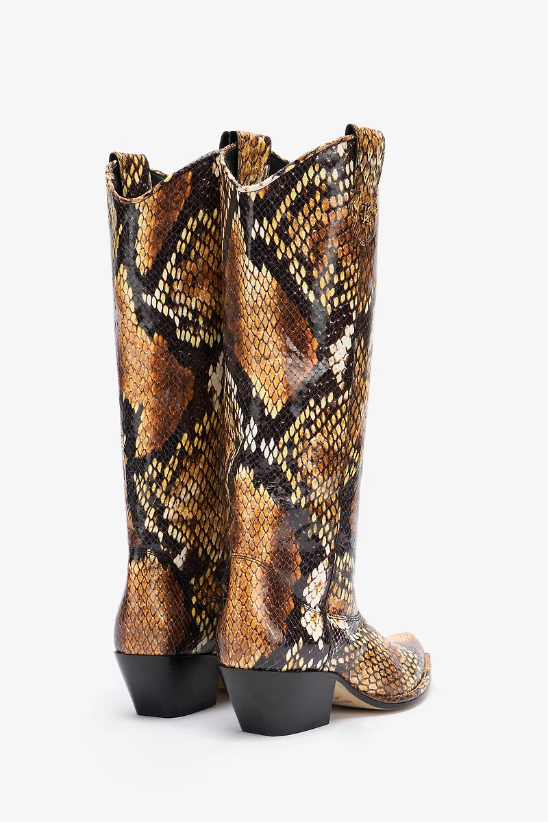 Texan Boots With Python Print