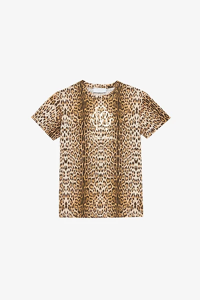 T-Shirt With Jaguar Skin Print
