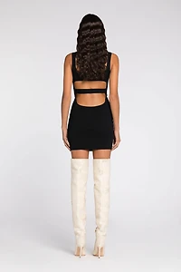 Cut-out detail mini dress