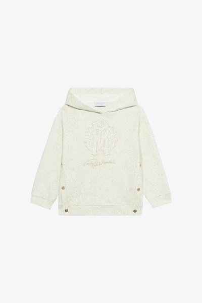 Hooded Sweatshirt With Cheetah Print