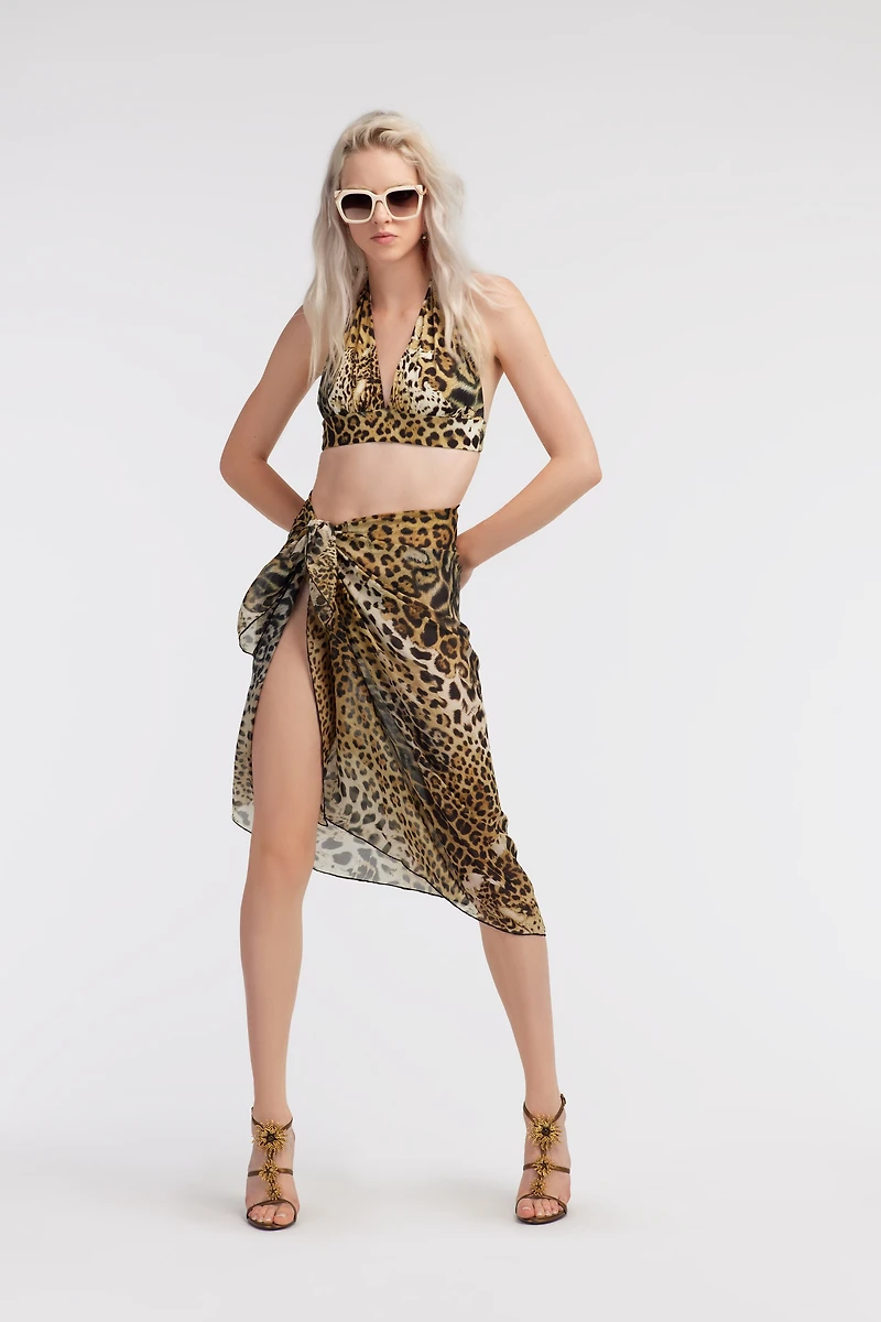 Triangle bikini with Jaguar Skin