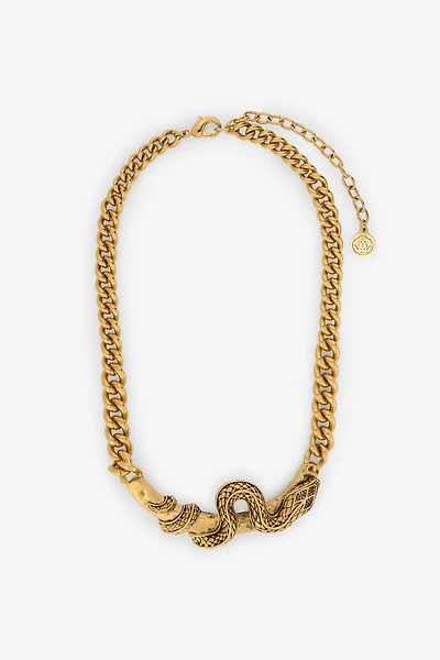 Serpentine Gold Necklace