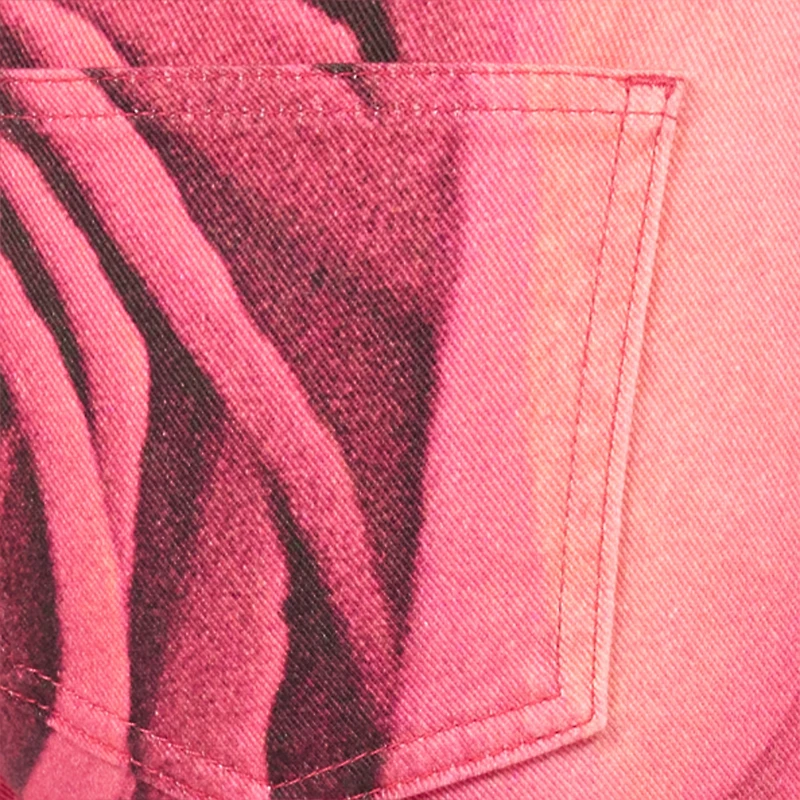 Fit & Flare Jeans With Garden Rose Print