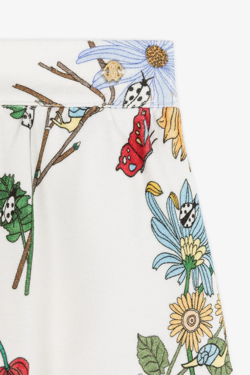 Floral-Print Skirt