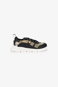 Leopard Print Leather Sneakers