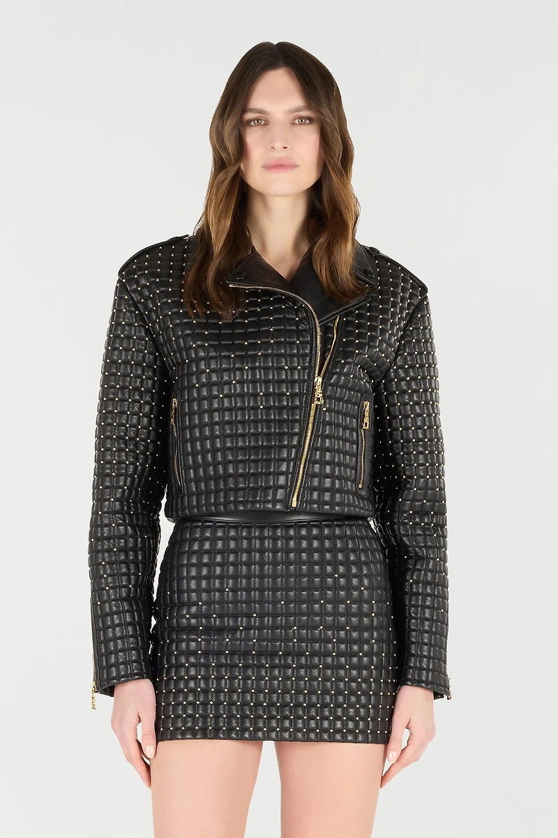 Cropped Jacket With 3D-Effect Quilting