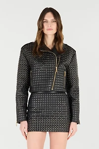 Cropped Jacket With 3D-Effect Quilting