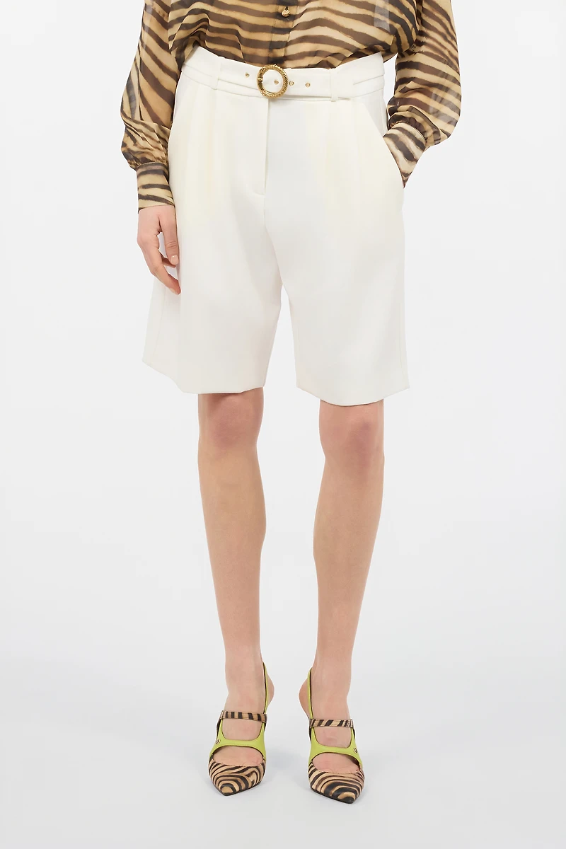 Tailored Shorts With Belt