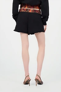 Sports Shorts With Python Print Waistband