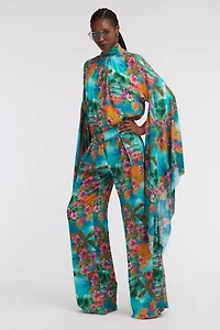 Hawaii print trousers