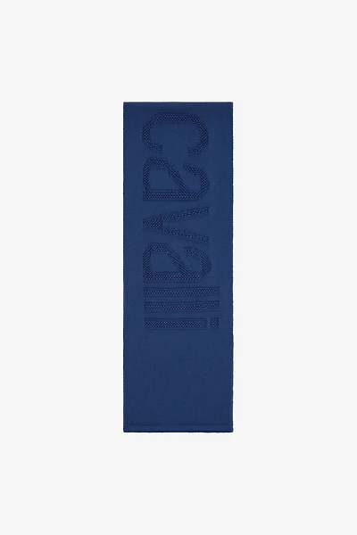 Wool Blend Scarf with Logo Workmanship